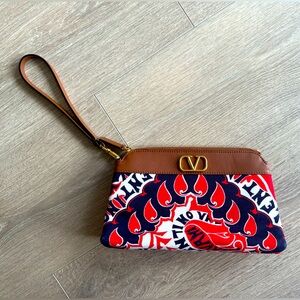 Valentino V-Logo Bandana Canvas Pouch